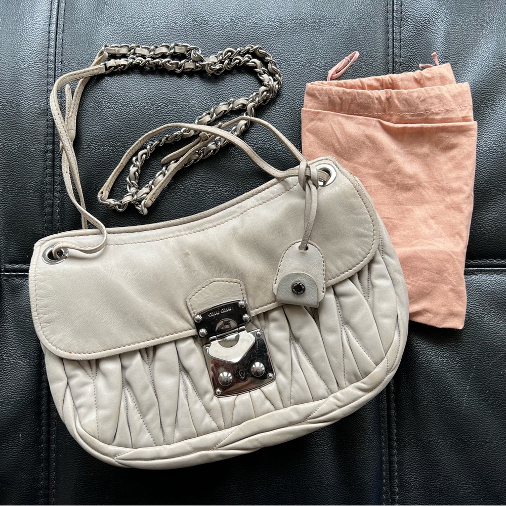 Authentic MIU MIU Leather Shoulder Bag
